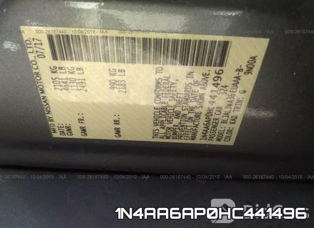 1N4AA6AP0HC441496 фото 5
