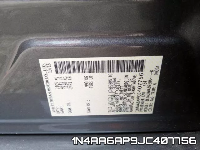 1N4AA6AP9JC407756 фото 2