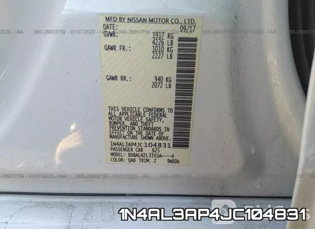 1N4AL3AP4JC104831 фото 8
