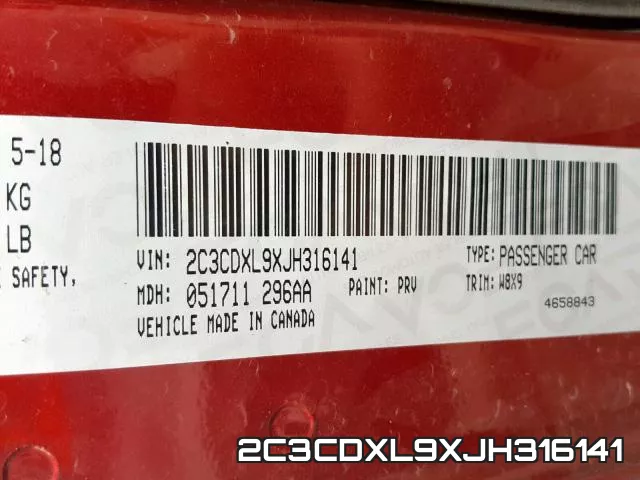 2C3CDXL9XJH316141 фото 2