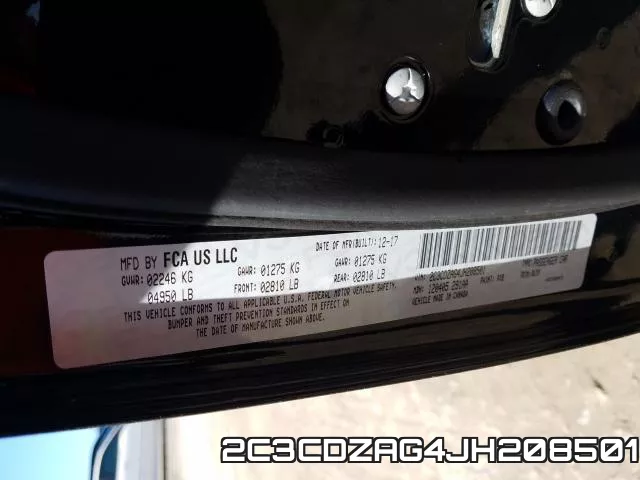2C3CDZAG4JH208501 фото 2