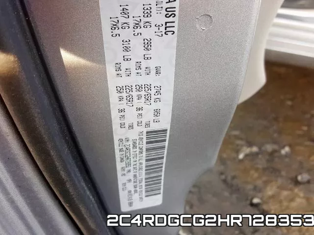 2C4RDGCG2HR728353 фото 2