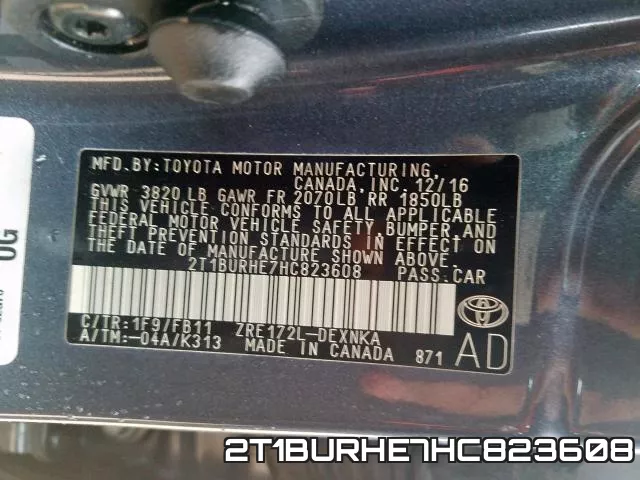 2T1BURHE7HC823608 фото 2