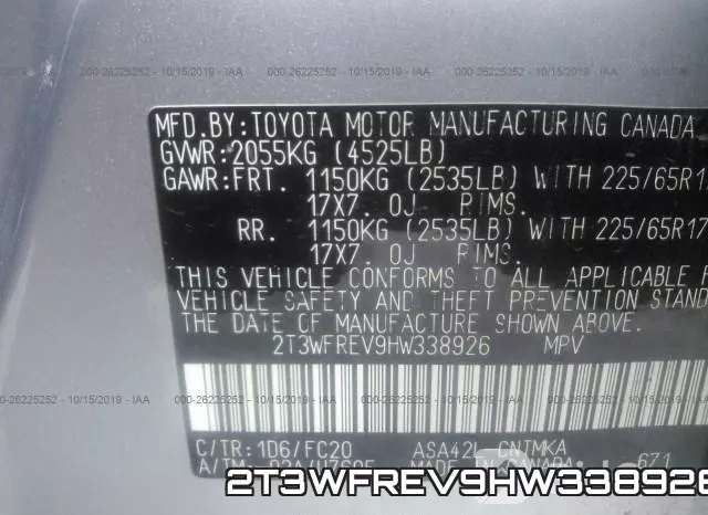 2T3WFREV9HW338926 фото 10