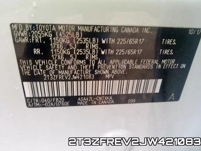 2T3ZFREV2JW421083 фото 2