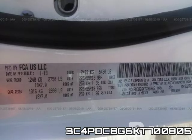 3C4PDCBG6KT700805 фото 8