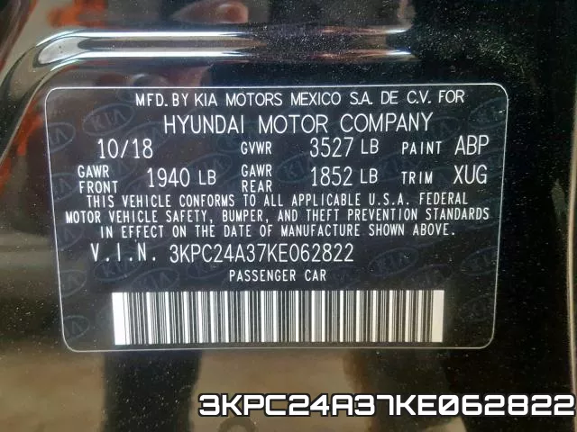 3KPC24A37KE062822 фото 2