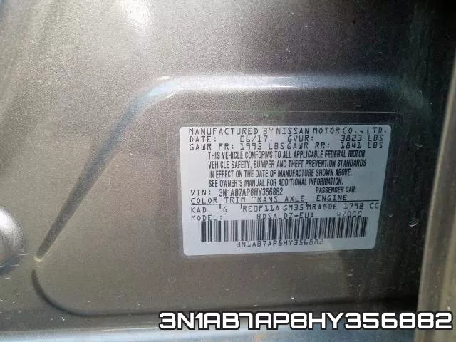 3N1AB7AP8HY356882 фото 2