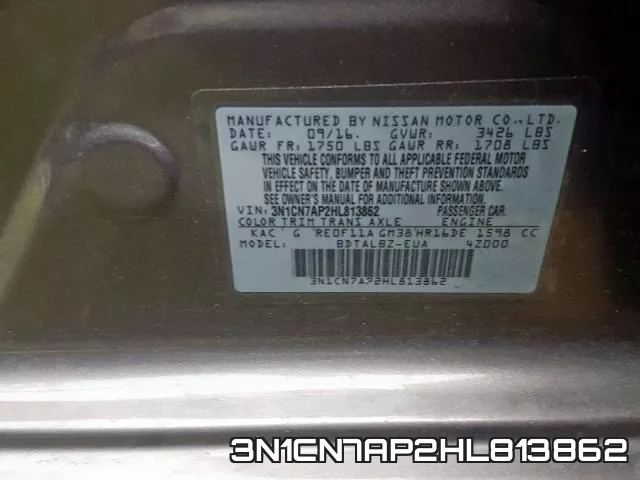 3N1CN7AP2HL813862 фото 2