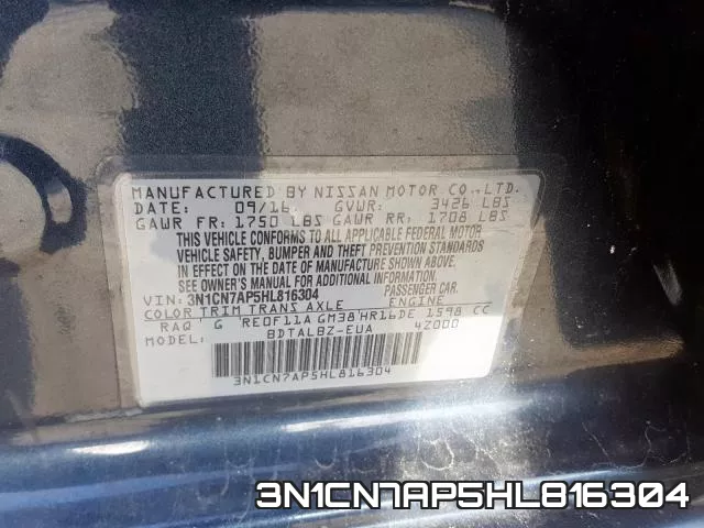 3N1CN7AP5HL816304 фото 2