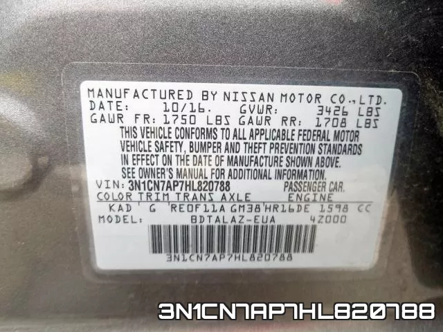 3N1CN7AP7HL820788 фото 2