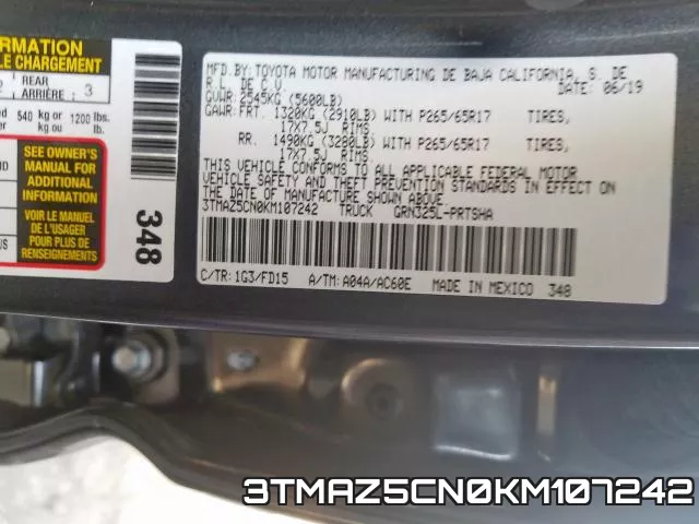 3TMAZ5CN0KM107242 фото 2