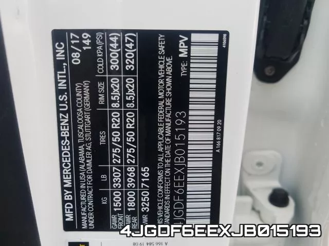 4JGDF6EEXJB015193 фото 2