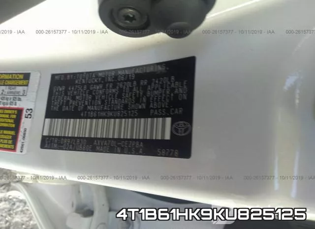 4T1B61HK9KU825125 фото 9