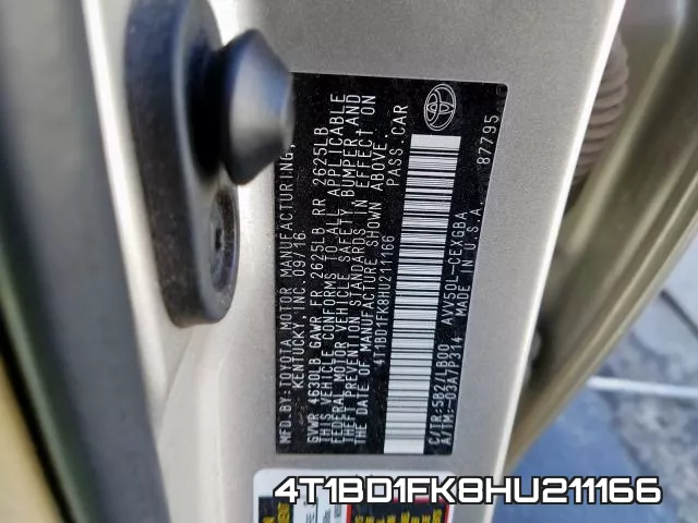 4T1BD1FK8HU211166 фото 2