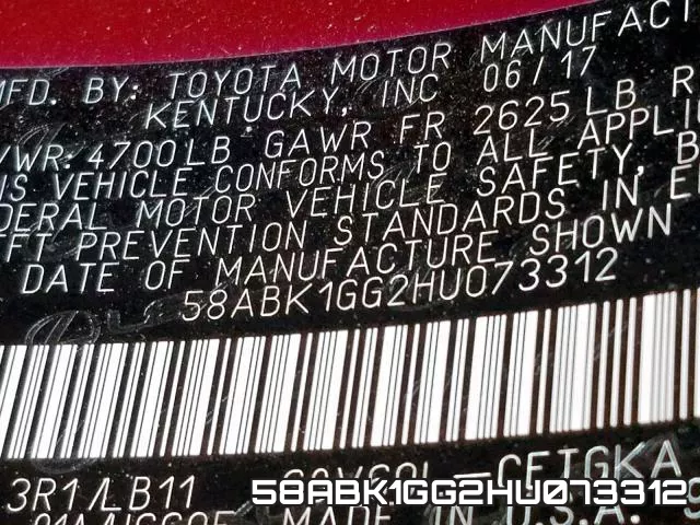 58ABK1GG2HU073312 фото 2