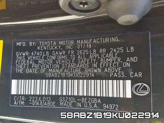 58ABZ1B19KU022914 фото 2