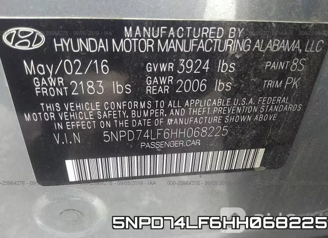5NPD74LF6HH068225 фото 10