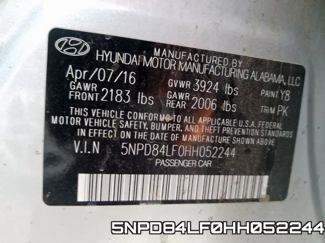 5NPD84LF0HH052244 фото 2