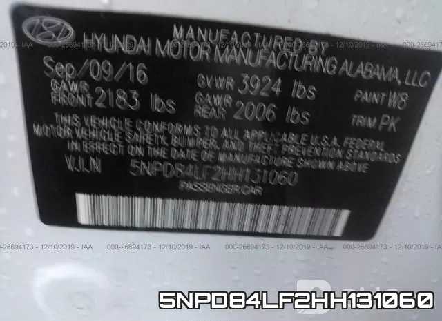 5NPD84LF2HH131060 фото 9