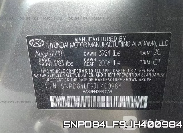 5NPD84LF9JH400984 фото 10