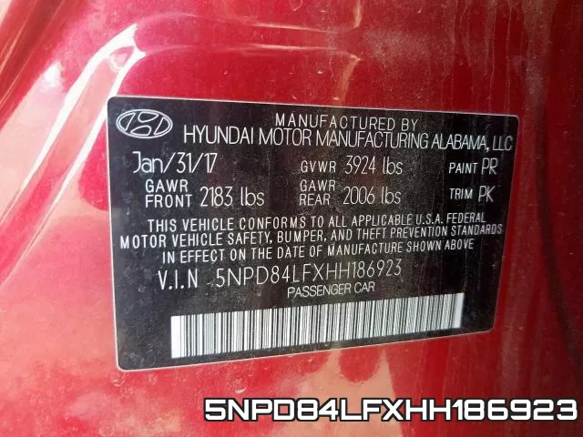 5NPD84LFXHH186923 фото 2