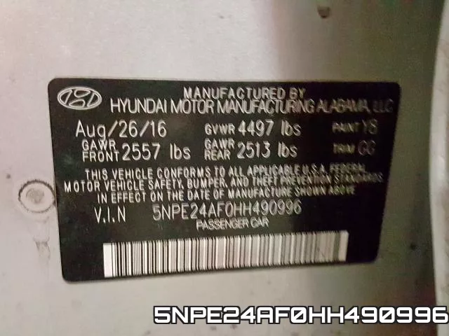 5NPE24AF0HH490996 фото 2