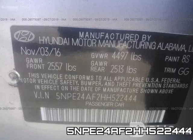 5NPE24AF2HH522444 фото 9