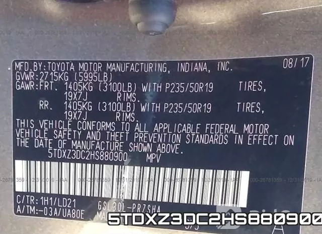 5TDXZ3DC2HS880900 фото 9
