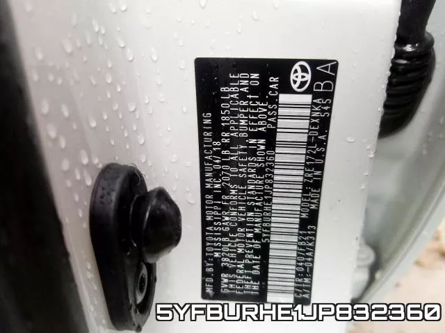 5YFBURHE1JP832360 фото 2
