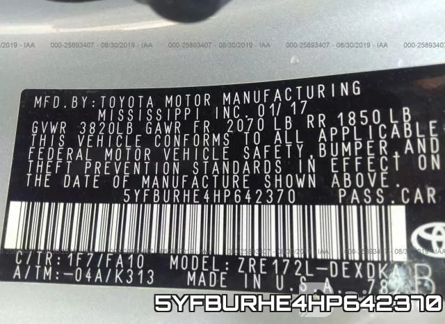 5YFBURHE4HP642370 фото 7