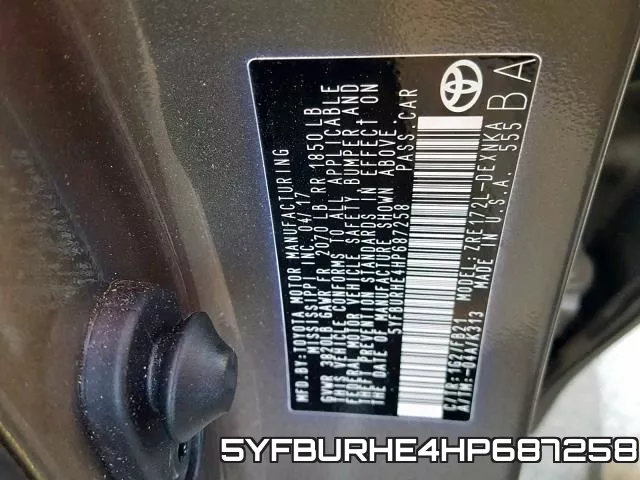 5YFBURHE4HP687258 фото 2