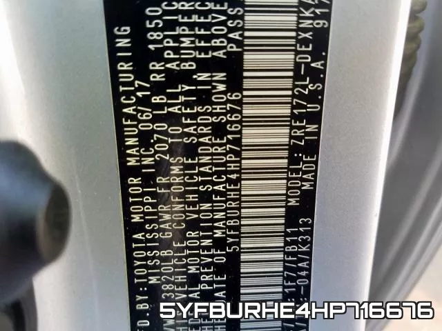 5YFBURHE4HP716676 фото 2