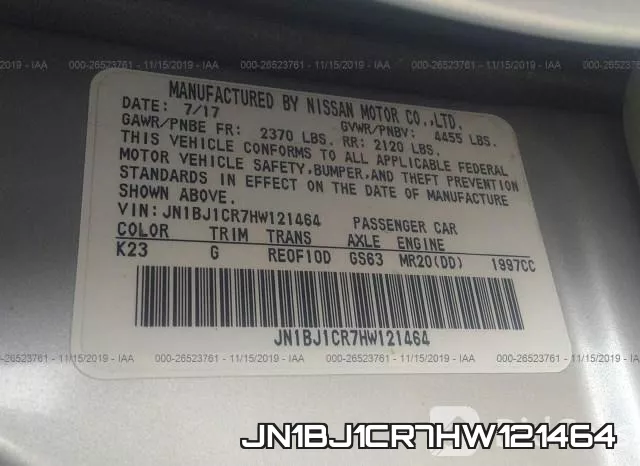 JN1BJ1CR7HW121464 фото 10