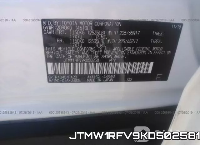 JTMW1RFV9KD502581 фото 10