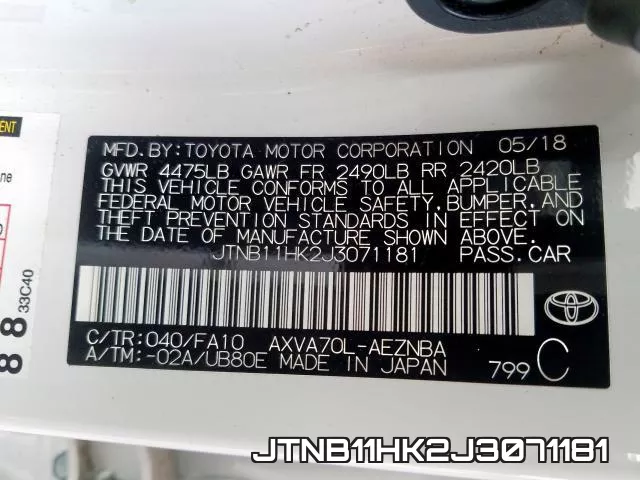 JTNB11HK2J3071181 фото 2