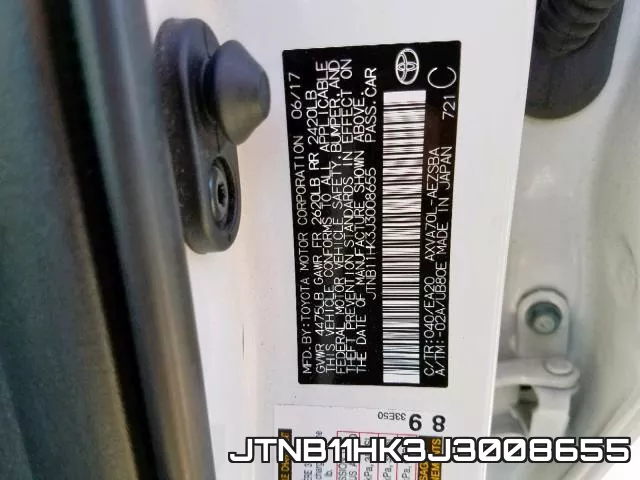 JTNB11HK3J3008655 фото 2
