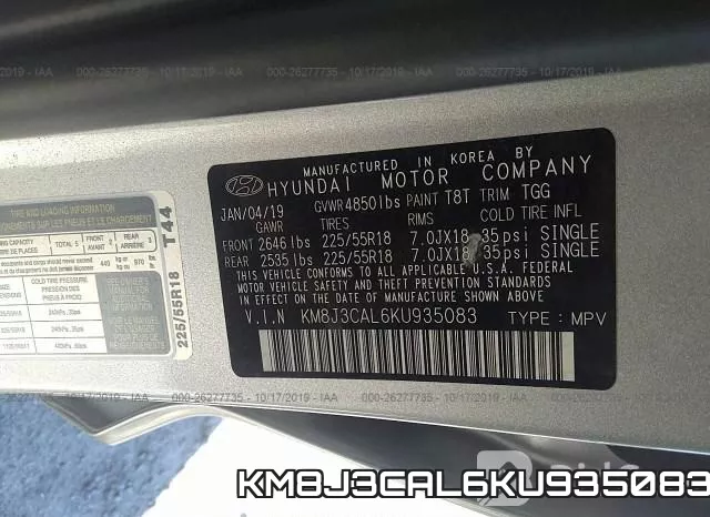 KM8J3CAL6KU935083 фото 10