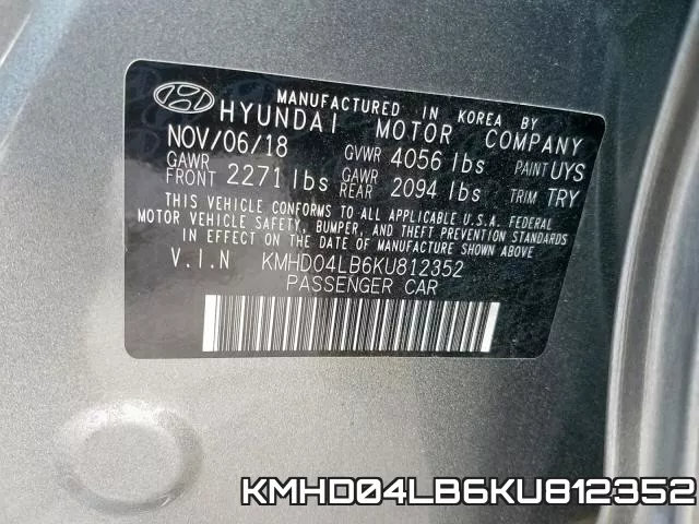 KMHD04LB6KU812352 фото 2