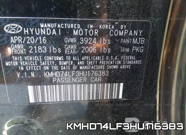 KMHD74LF3HU176383 фото 9