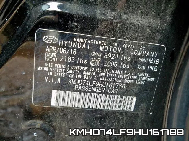 KMHD74LF9HU161788 фото 2