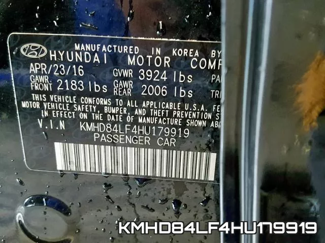 KMHD84LF4HU179919 фото 2