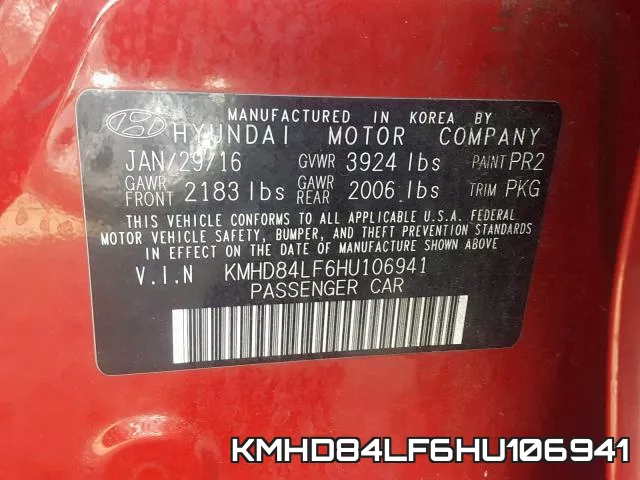 KMHD84LF6HU106941 фото 2