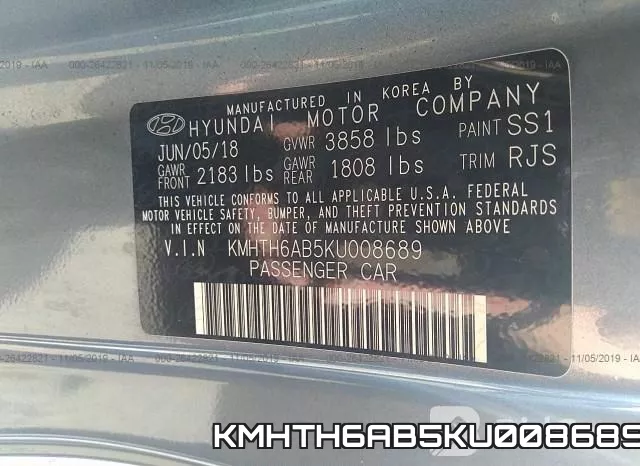 KMHTH6AB5KU008689 фото 8