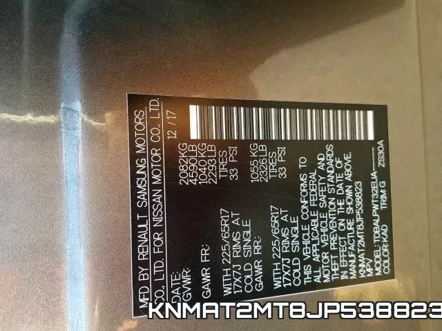 KNMAT2MT8JP538823 фото 2