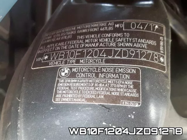 WB10F1204JZD91278 фото 2