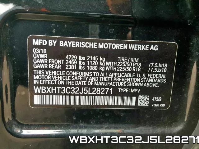 WBXHT3C32J5L28271 фото 2