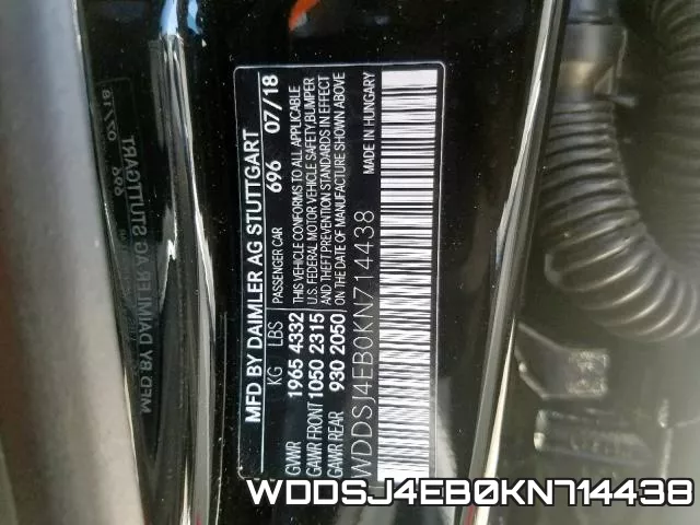 WDDSJ4EB0KN714438 фото 2