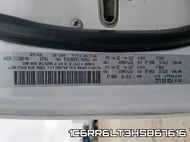1C6RR6LT3HS867616 фото 2