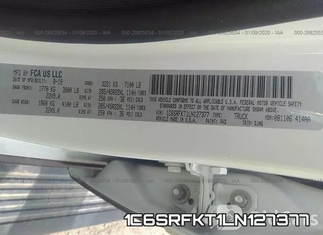 1C6SRFKT1LN127377 фото 9